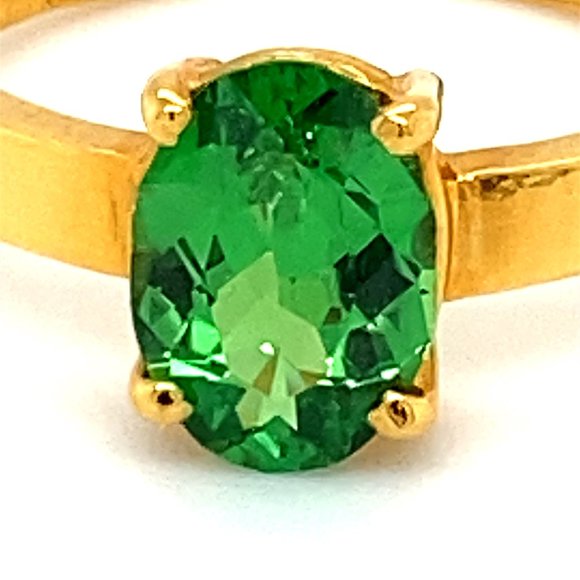 Tsavorite 1.32ct Solid 22K Yellow Gold Ring - Picture 6 of 6
